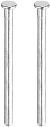 sourcing map 2 perni per cerniera della porta da 8,9 cm, rimovibili spazzolati, cerniere interne di sicurezza per porte residenziali in legno, colore argento