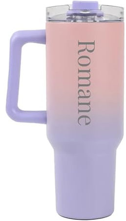 Ma Fabrique Perso - Grande gourde Tumbler 1.2 L - Dégradé Rose Lilas - Personnalisable