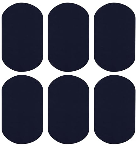 QUARKZMAN 6 stycken lappar för strykning, 180 x 110 mm armbågar knän mockatyg lappar, kvadratiska stryklappar, lappar för reparation, lappar, kläder, hantverk, byxor, skjortor, djupblå