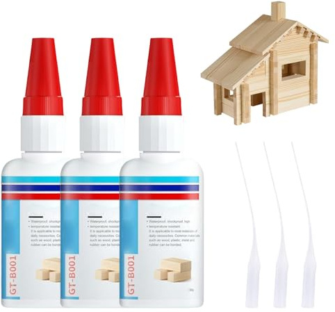 Colle à Bois,3pc 30g Colle Bois Extra Forte,Colles Instantanée Extra Forte