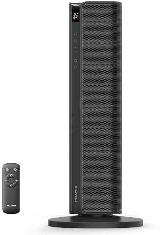 PELONIS Tower Heater Electric Fan 2000W with Remote Control, 2S Fast Heating, 75° Oscillation, ECO Mode, Overheating, Tip-Over Protection, Quiet Ceramic Heater for Bedrooms, Offices