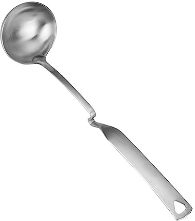 Mikinona Cuchara Inoxidable Para Sopa Cazo Cocina Mango Para Servir Resistente y Duradera