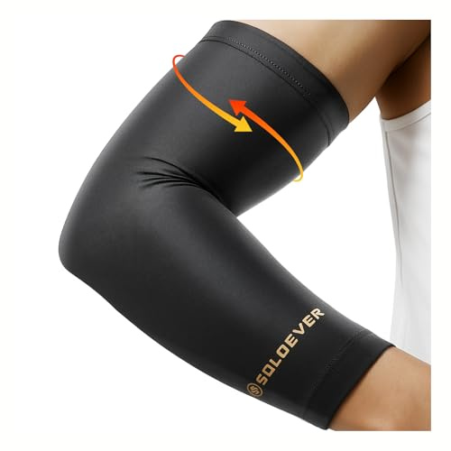 Copper-Infused Elbow Compression Sleeve for Men & Women [Pain Relief & Sports Protection] Elbow Brace for Tendonitis and Tennis Elbow - Elbow Sleeve for Workouts, Sports, Golfers, Arthritis, Bursitis, Weightlifting