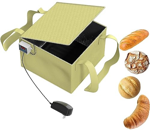 Teigproofer mit Heizung, Faltbare Gärbox für Brotherstellung, Niedrigtemperaturheizung für Joghurt und Seife Basteln