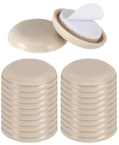 24 Stück 25mm Rund Möbelgleiter Selbstklebende Teflongleiter Leises Gleiten, Teppichgleiter Stuhlgleiter Und Gleiter Kratzschutz Für Stühle Sofa Schwere Möbel Bodenschonend