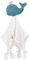 Fehn peluche ballena fehnNATUR - peluche de algodón orgánico para recién nacidos - peluche con chupete - marioneta de mano juguete para dormir para bebés y niños de 0+ meses