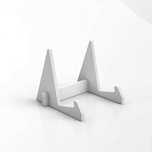 SUPERTOOL Buchständer aus Acryl, 1 Stück, Tellerständer, weiß, elegant, aus Acryl, für Bücher, Zeitschriften, Broschüren und andere Punkte