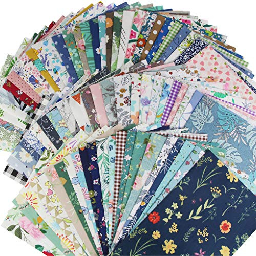 Jukway 30 st bomullstyg tjocka fyrkanter 30 cm x 25 cm olika mönster tryckta handgjorda hantverk lappverk tygpaket för sömnad, quiltning, gör-det-själv-dekoration, scrapbooking, handarbete (30 st)