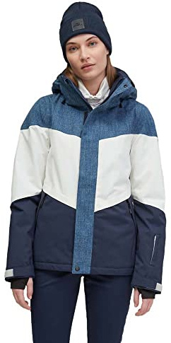 Coral Jacket Skijacke Snowboardjacke Wasserabweisend mit Liftpasstasche, Blau, M