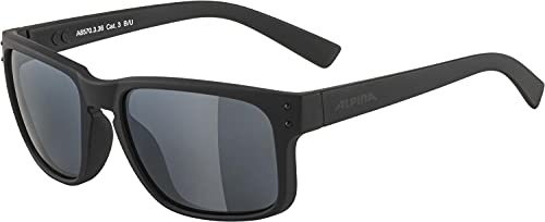 ALPINA KOSMIC - Verspiegelte und Bruchsichere Sonnenbrille Mit 100% UV-Schutz Für Erwachsene, all black matt, One Size