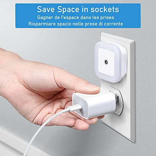 [3 Stück] Nachtlicht stecker,nachtlicht für kinder, nachtlicht Baby steckdosenlicht, Dämmerungssensor/Lichtsensor, kinder nachtlichter & schlummerleuchten für Schlafzimmer/Bad/Küche (Warm)