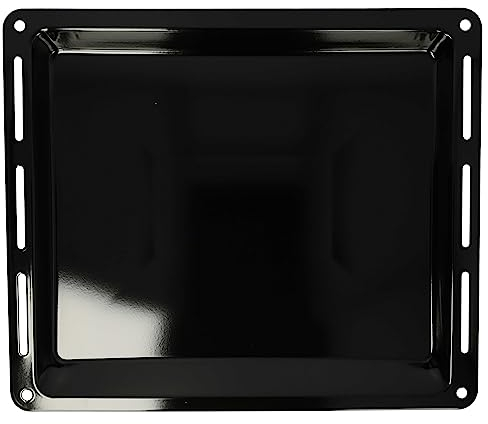 vhbw Backblech kompatibel mit Bauknecht ESN-Serie, ESN xxxx Backofen - 44,5 x 37,5 x 3,5 cm, Antihaftbeschichtet, Emailliert, Schwarz