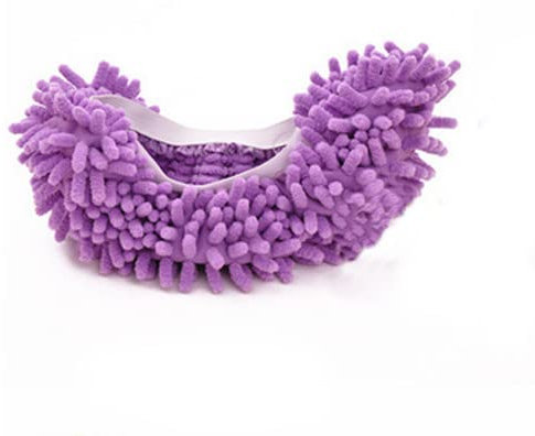 RIAAJ Limpiador de Polvo, 1 Unidad, Zapatillas, casa, baño, Piso, Limpieza, mopa, Limpiador, Zapatilla, Cubierta de Zapatos Perezosos, paño de Microfibra para el Polvo, 1 Unidad púrpura