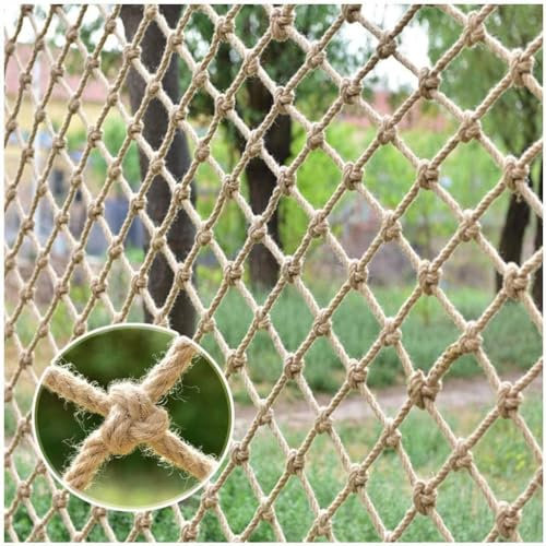 TIST Stair Safety Net Kids Swing Cargo Net Treehouse Birds Rope Net Waterproof Hemp Rope Net Outdoor Hammock Playground (Color : 8mm/10cm, Size : 2m*3m)