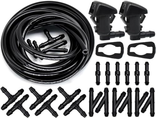HMLTD 2 Stück Auto-Wischerdüsen-Ersatz Für Jeep Commander 2006 2007 2008 2009 2010 OneColor, vordere und hintere Scheibenwaschdüsen
