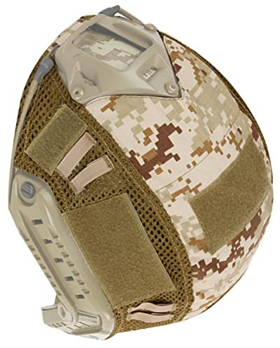Kisangel Taktischer Helmüberzug Desert Camouflage Helmnetz Stabiler Verschluss Für Outdoor Cs-Spiel Klettern Radfahren Military Style Accessoire