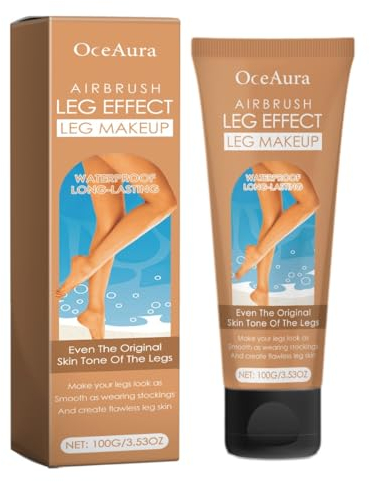 KARLOR Crema per il trucco delle gambe, crema colorata per le gambe, impermeabile, protezione per le gambe, trucco senza trasferimento, effetto aerografo, copertura per le vene varicose, copertura del