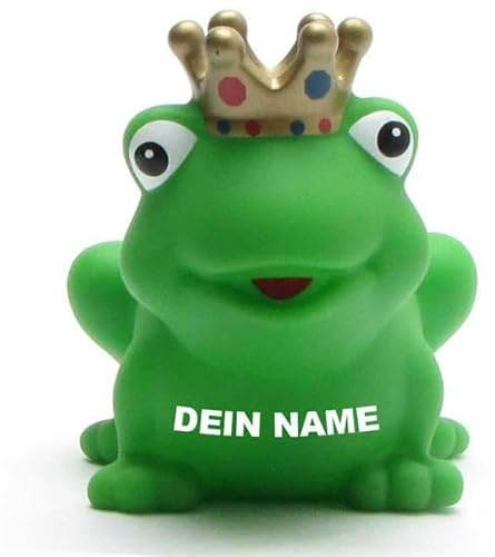 DUCKSHOP Badeenten - personalisierbar (Froschkönig mit Goldener Krone)