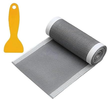 Rejilla desagüe Ducha, Rollo de Malla Adhesiva desechable, colector de Pelo Drenaje Ducha desgües Fregadero, reparacion de mosquitera, también una Barrera contra Insectos. (120mm x 4m)