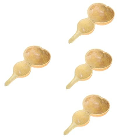 Amosfun 4 Pezzi Di Zucca Cava Naturale Ornamento in Stile Cinese Mestolo Per Acqua Cucchiaio Di Legno Accessorio Per Spa Bagno Strumento Per Bucato