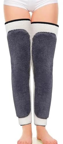 GSCLZ Cubrepiernas De Invierno Rodilleras térmicas de Cachemira Gruesas for Invierno, Rodilleras de Soporte, Rodilleras for aliviar el Dolor, Protector Largo de Rodilla, 2 uds. para Invierno