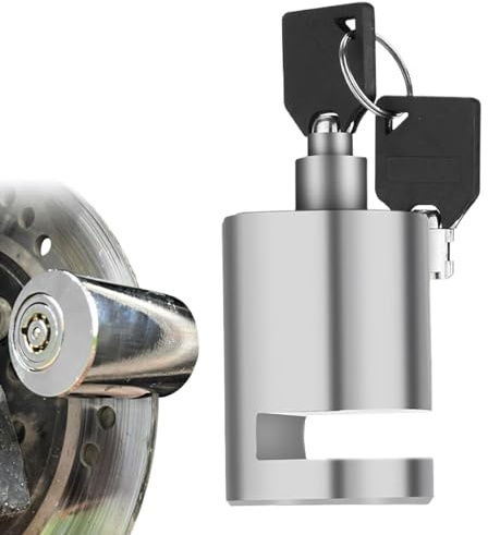 Blocco del freno a disco 'allarme, Blocco ruota moto impermeabile, Lucchetto del portatile, Sicurezza di montagna, Accessori per moto all'aperto, 4,4 x 3,1 cm