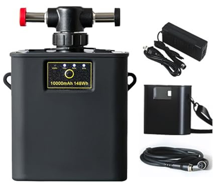 WILLQ Akku für elektrische Angelrolle, 14,8 V, 20000 mAh, 10000 mAh, tragbare elektrische Angelrolle, 14,8 V, Lithium-Akku, wiederaufladbar