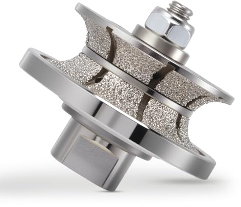 V20 Diamond Edge Router Wheel 20mm Bullnose Grinding Wheel M14 Diamond Router Bit Vacuum Brazed for Concrete Granite Marble Stone M14 Thread KEYSAFER
