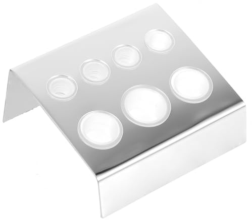 UKCOCO Soporte De Taza De Para y Juego De Tazas De Para Pigmentos De 1 Soporte De Acero Inoxidable De 7 Orificios 100 Medianas y 100 Grandes Uso Para Salón y Doméstico