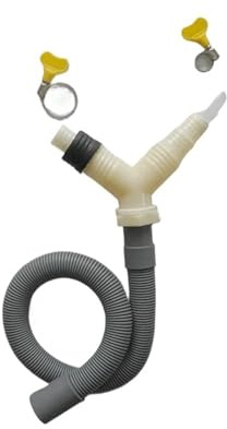 Drainage tee adapter drainage pipe fitting for washing machine dryer drain With extended drainage hose(Hose length-0.5m)