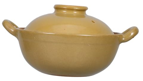 HOLIDYOYO Cocotte En Argile Poignée 500 Ml Petit Format Terre Cuite Naturelle Cuisson Polyvalente Marmite Cuisine Maison Pour Mijotés Et Plats Traditionnels