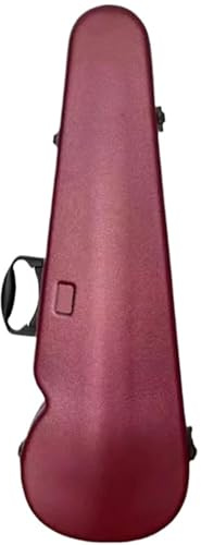Geigenkasten 4/4 Geigenkoffer aus Kohlefaser mit hoher Härte, Farbe Macaron(Wine Red 4 4)