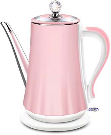 GOABXYEN Bouilloire électrique à Eau Chaude avec ébullition Rapide et séchage à ébullition, 1,4 Litre, 1500 W/Rose XXZ