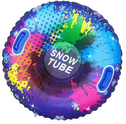 Trineo inflable de tubo de nieve - Trineo de nieve inflable de 120 cm de PVC de alto rendimiento, snowboard inflable con asas | diversión familiar de invierno al aire libre, juguete de nieve para