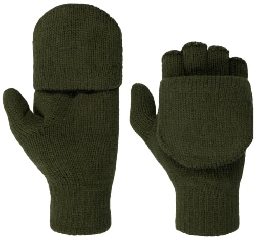 Lipodo Thinsulate Fingerless Handschuhe Damen/Herren - Unisex - Fingerlose Strickhandschuhe - Herbst/Winter- Waschbar - Fäustlinge Einfarbig - Winterhandschuhe