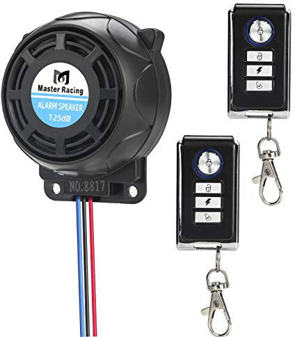 Rupse Antifurto Allarme Moto con 2 Telecomando Impermeabile,Sensibilità Regolabile,Allarme bici Antifurto 12 Volt