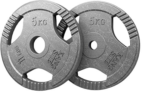 1 Paar - Langhantel Gewichtsplatte Fitnessstudio Gewichtheben Gusseisen Scheiben Home Fitness Hantelscheiben,51mm-Hole,2x5kg