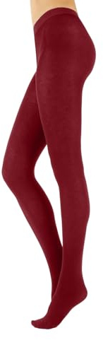 CALZITALY Leotardos De Lana Para Mujer, Medias De Cashmere, 150 Den | S, M, L, XL, XXL, 3XL, 4XL | Calcetería Italiana (M, Wine)