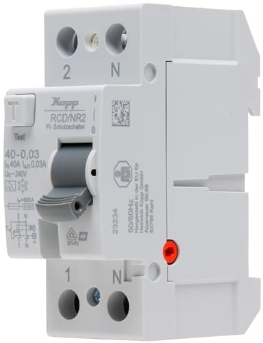 Kopp Fehlerstrom-Schutzschalter, RCD, 40 A, 30mA, 2-polig, 754028095