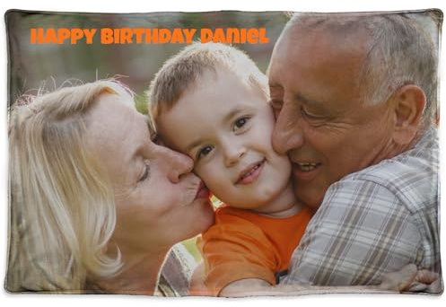LolaPix Decke mit Foto. Decke personalisiert. Verschiedene Größen zur Auswahl. Fotogeschenke. Einseitig personalisierte Fleecedecke. 300 gr/m2. Sofadecke. Ungefähre Größe 80x125cm.