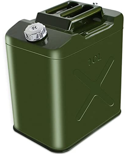 YILEFU Benzinkanister Ersatzkanister für Motorräder 10L/20L/25L/30L/40L/50L/60L Träger Reservekanister Benzinkanister Metall Kraftstoff-Kanister Auslaufsicher für Benzin,Diesel,10L