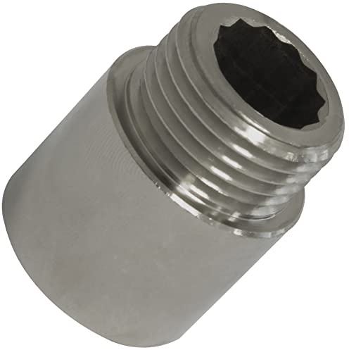 AERZETIX - Racor Prolongación de Unión Recto para Atornillar - Rosca Macho/Hembra 1/2 - Longitud 20mm - en Metal
