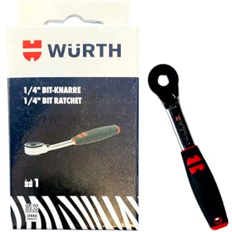 Würth Zebra 1/4 ZOLL Abtrieb 6,3 MINI Bit-Knarre Ratsche