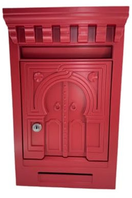 Cassetta postale posta lettere in alluminio rosso artigianato Made in Italy