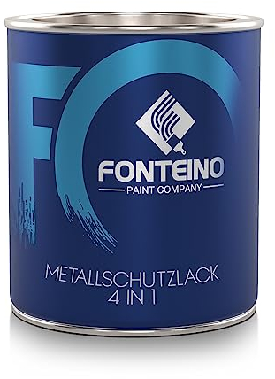 Fonteino Metallschutzlack 3in1 Metallfarbe Grundierung Rostschutzfarbe Decklack - Farblos 750ml