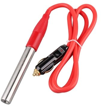 DELURA 12v/24v Immersion Water Heating Element DC Vehicle Mounted Portable Cartridge Heater 100w/200w Resistance (Size : 24V 200W)