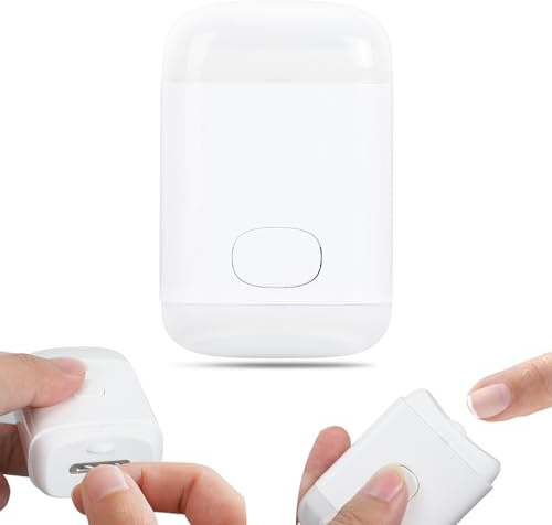 Pilipane Coupe ongles electrique automatique, 2 vitesses avec stockage des restes d'ongles, lime à ongles, design 2 en 1, coupe-ongles USB pour nouveau-nés, bébés, enfants