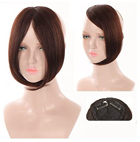 Pony Haarspange Synthetischer Pony Haarclip in Verlängerungen Mittelteil Natürlicher Pony Clip in Pony Einteiliger Farbverlauf Pony Haarteil for Frauen Haarstücke (Color : 923-2-33)