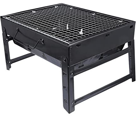 Kisangel 1stücke Holzkohle-bbq-grill Tragbar Klappgrill Für Outdoor Mit Holzkohle-grillrost Kompakt Und Langlebig