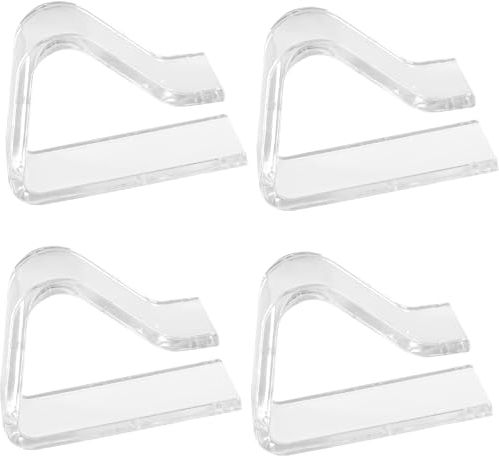 Cleminsta 4 Stück Klar Tischtuchklammern Kunststoff Tischdecke Clips, Tischtuch Klammer Tischdeckenklammer für Picknicks, Partys, Hochzeiten, Abendessen, Schulen (Klein)
